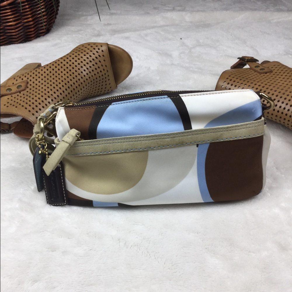 ‼️SOLD COACH MULTI COLOR BLUE BROWN MINI BAG - Picture 3 of 5